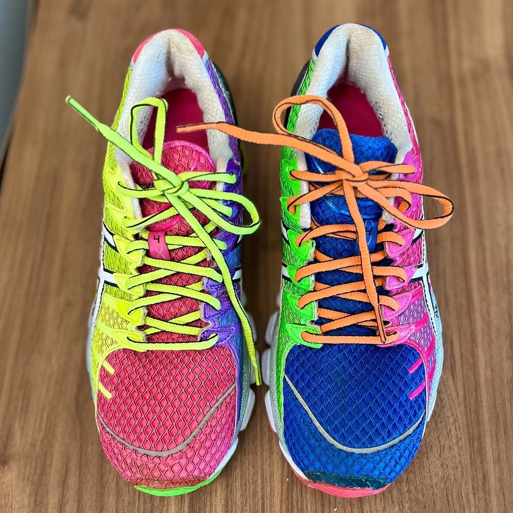 Asics Gel Kinsei 4, Mosaic Neon Multicolor, Size 8